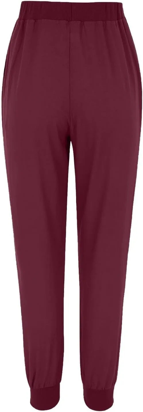 Linen Pants Women Petite Casual Summer Loose Solid Color Straight Leg Beach High Waist Linen Pants Plus Size Ankle Trousers
