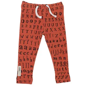 L'ovedbaby Organic Maple Letters Drawstring Baby Leggings