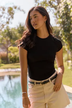 Madison Tee - Black | Gentle Fawn