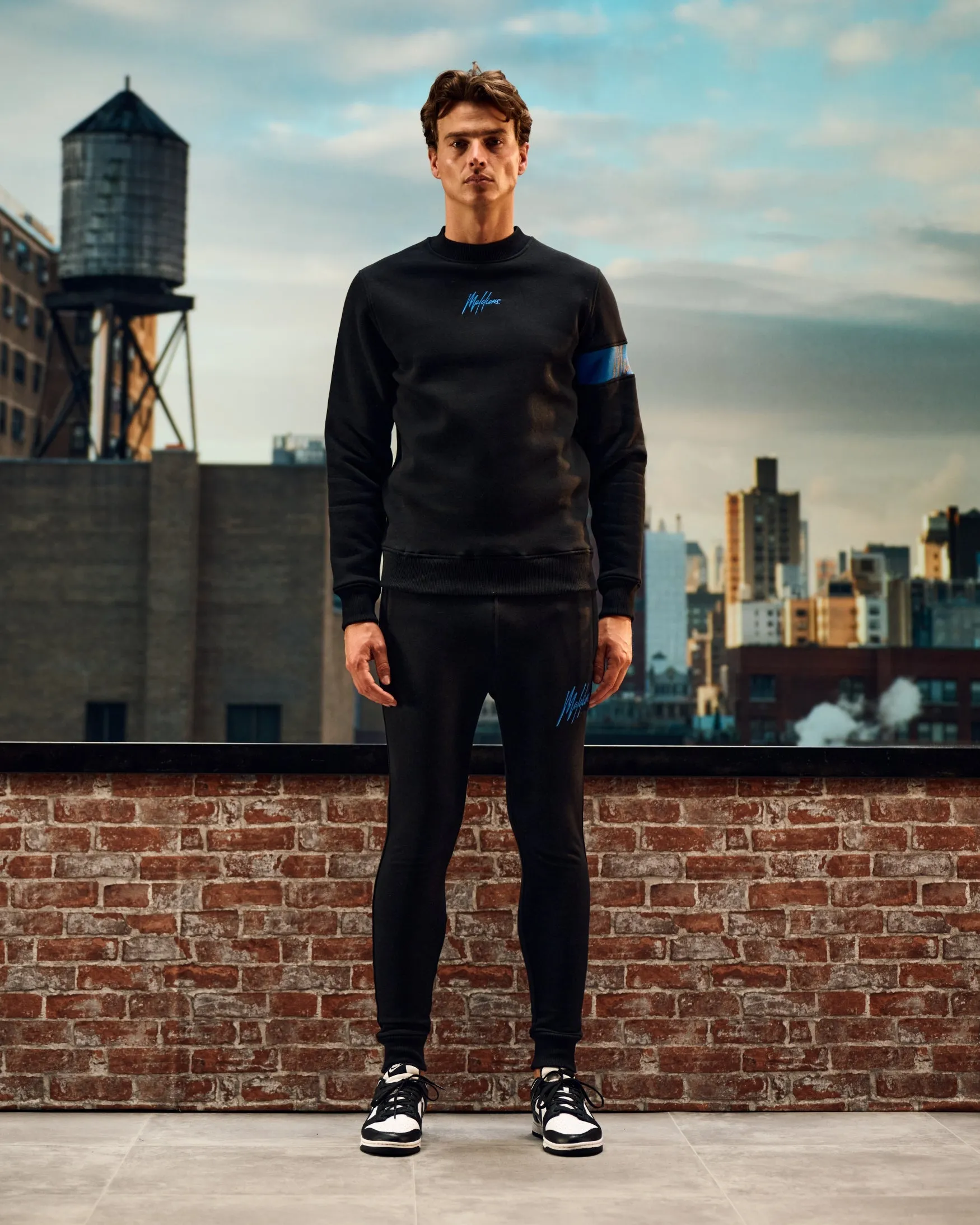 Malelions Men Captain Sweater 2.0 | Black/Cobalt