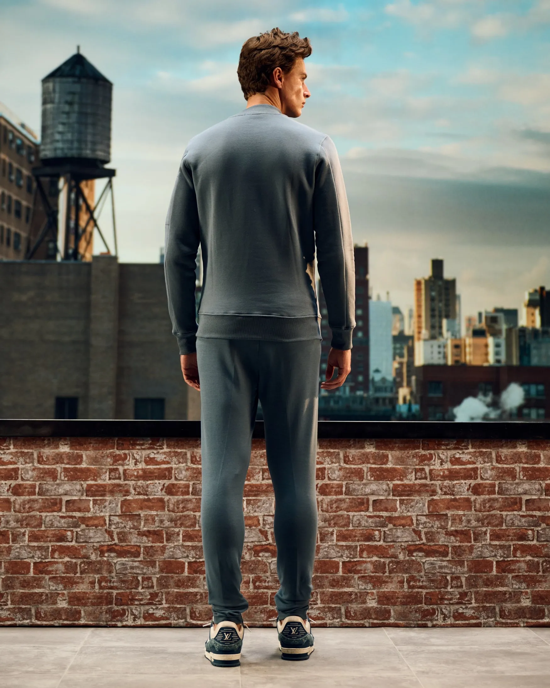 Malelions Men Pintuck Patch Pants | Blue Slate