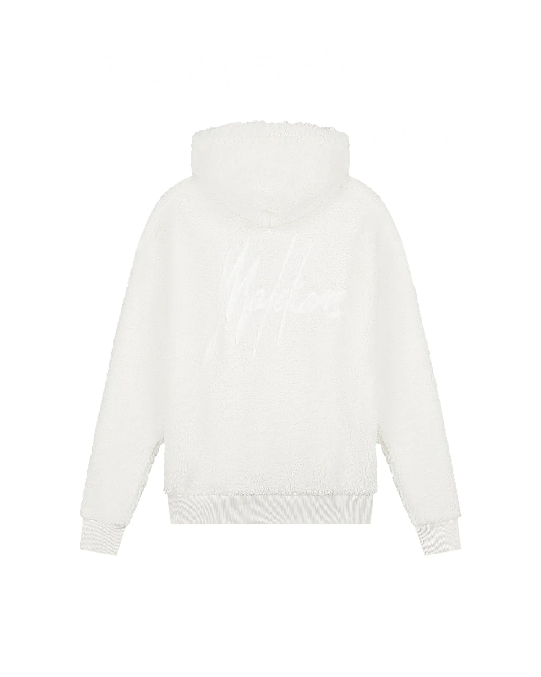 Malelions Men Sherpa Signature Hoodie | Off-White