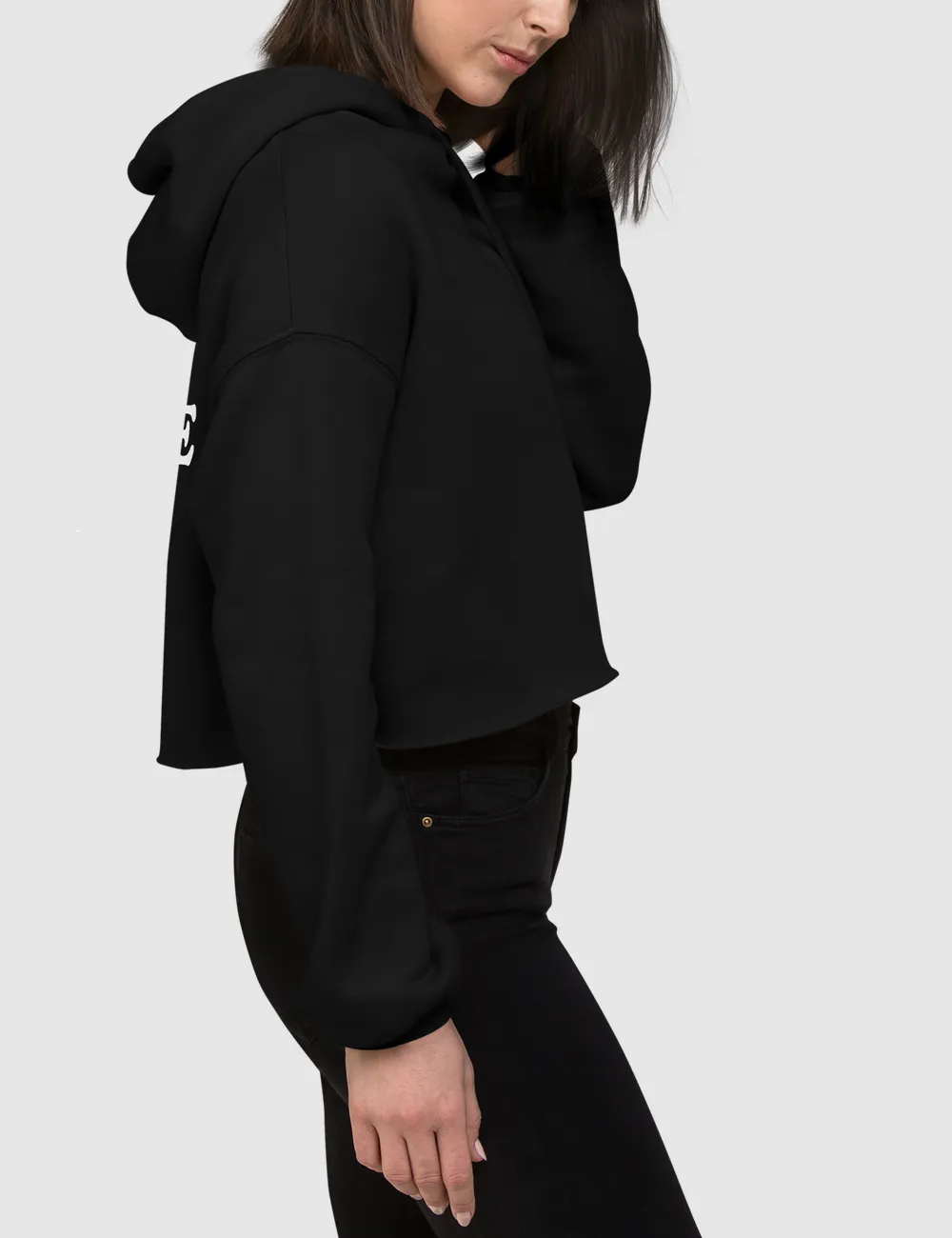 Mama Needs Coffee (Heart) | Back Print Crop Hoodie