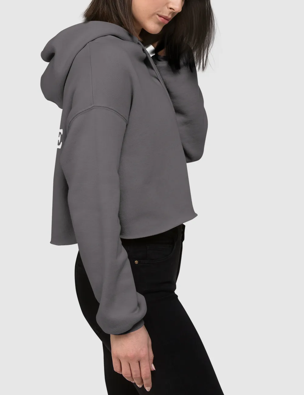 Mama Needs Coffee (Heart) | Back Print Crop Hoodie