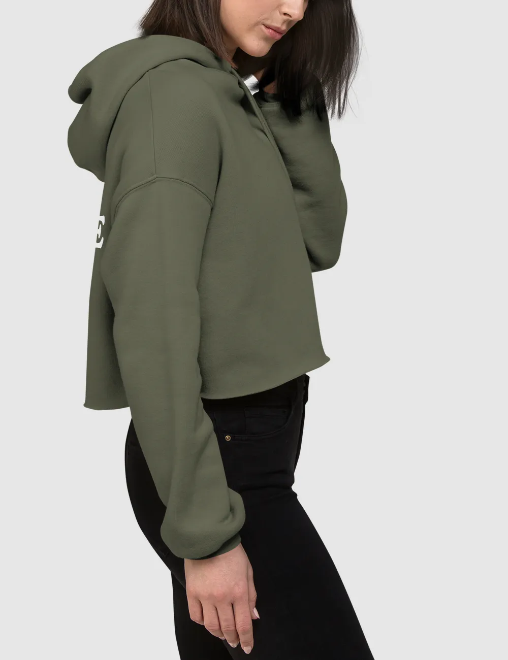 Mama Needs Coffee (Heart) | Back Print Crop Hoodie