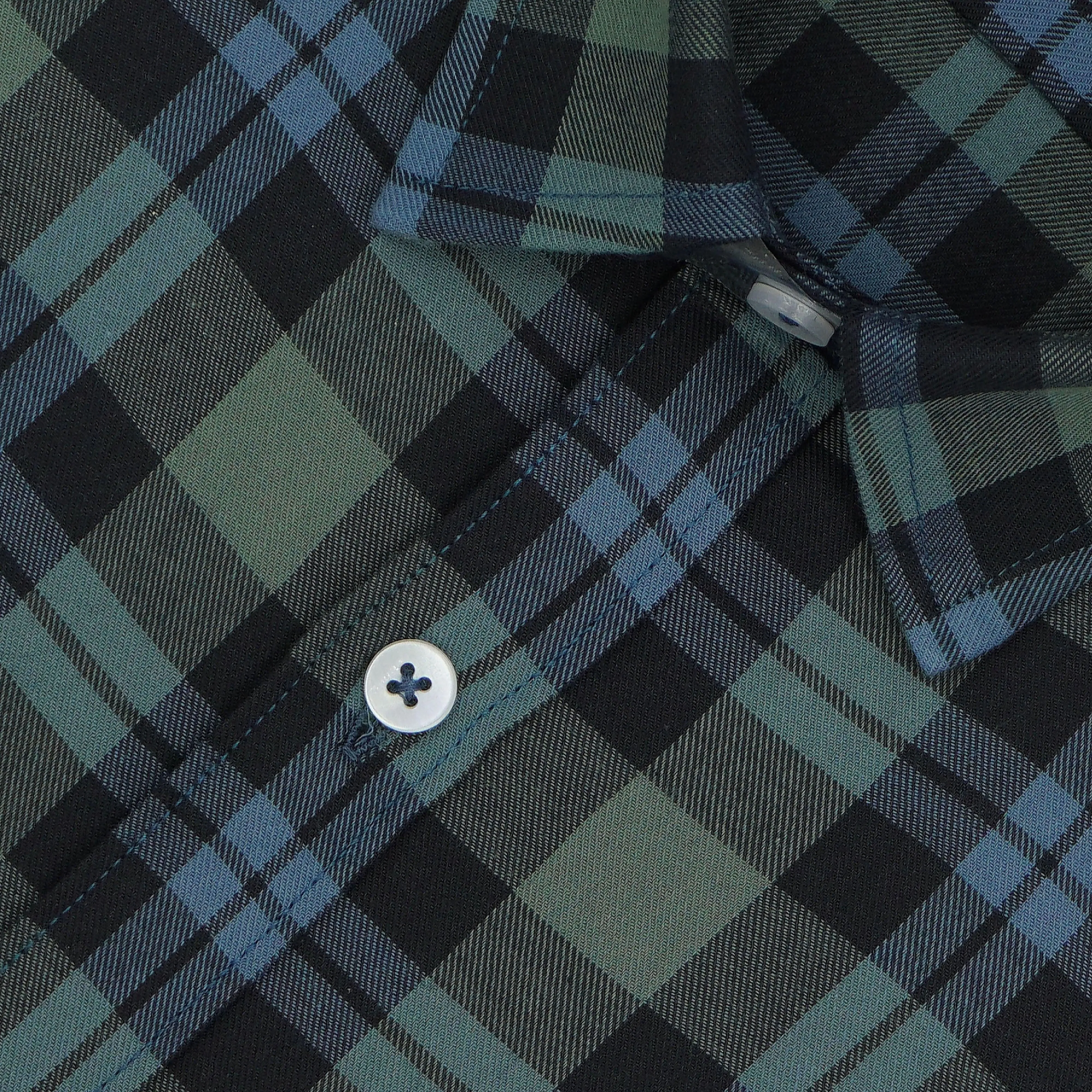 Men's 100% Cotton Tartan Checkered Half Sleeves Shirt (Multicolor)