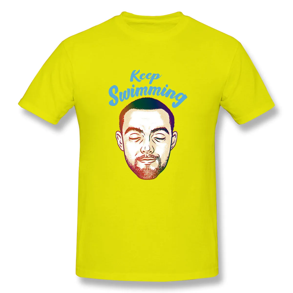 Men's Casual T-shirt Keep Swimming Comfortable Round Neck Short Sleeves Tees