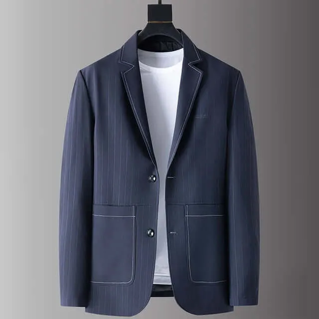 Men's Striped Blazer Jacket - Formal & Casual Wear