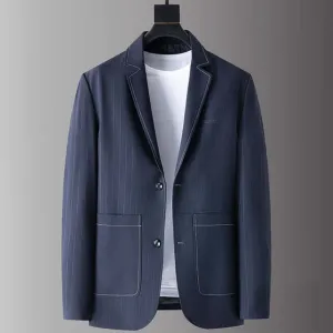 Men's Striped Blazer Jacket - Formal & Casual Wear