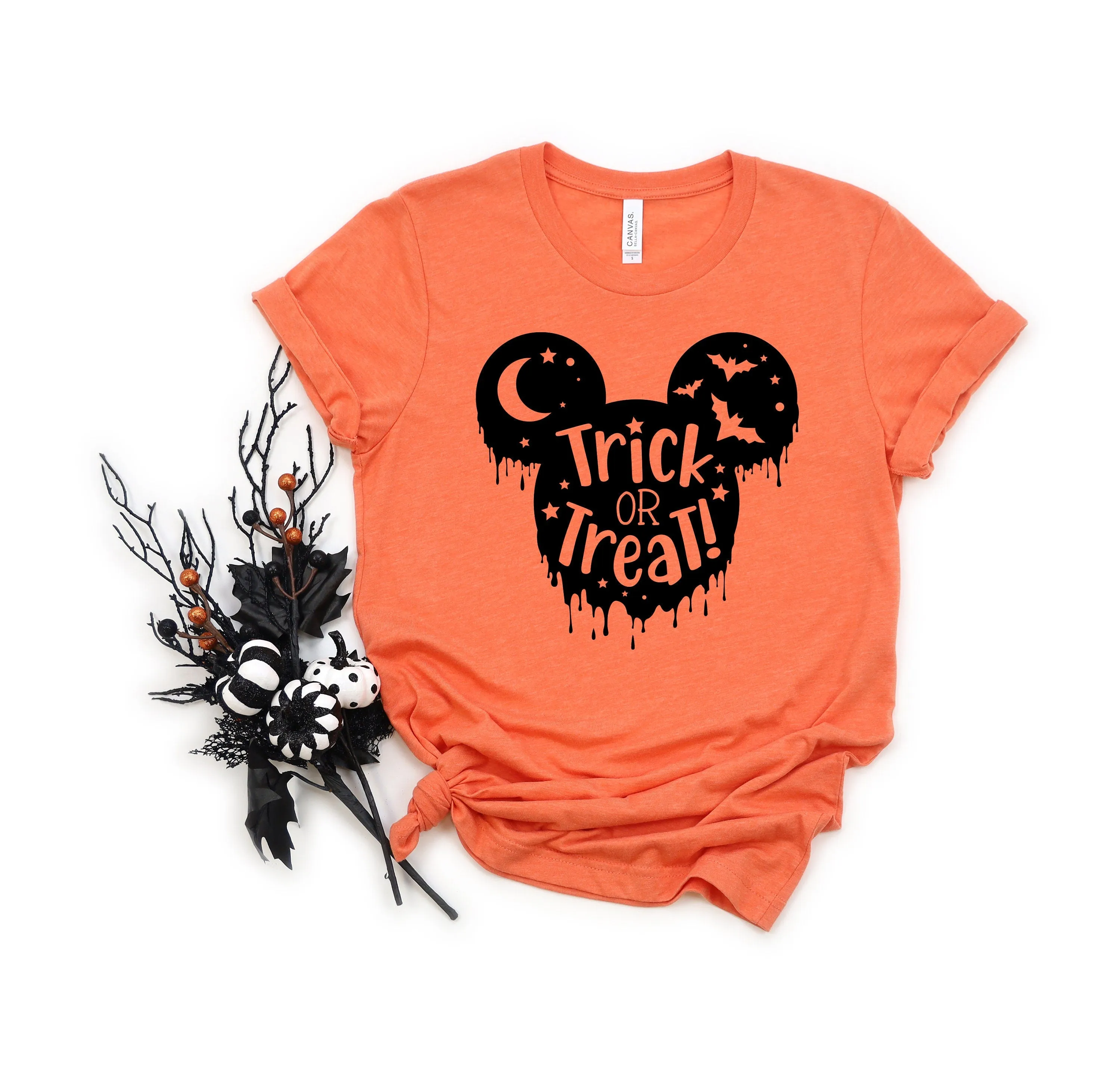 Mickey Mouse Trick or Treat - Adult T Shirt -Disney - Dripping Blood