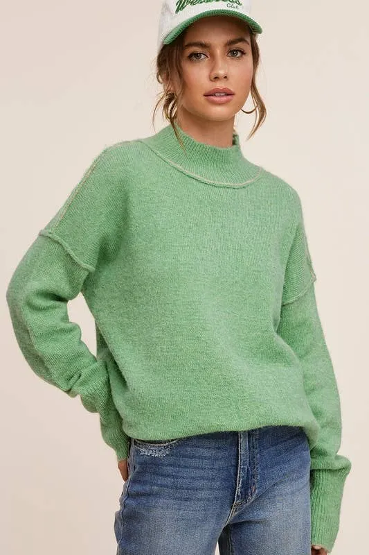 Mock Neck Fall Winter Sweater