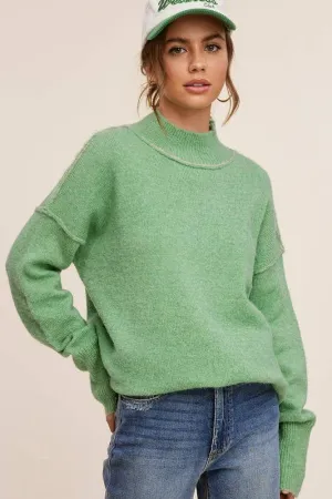 Mock Neck Fall Winter Sweater