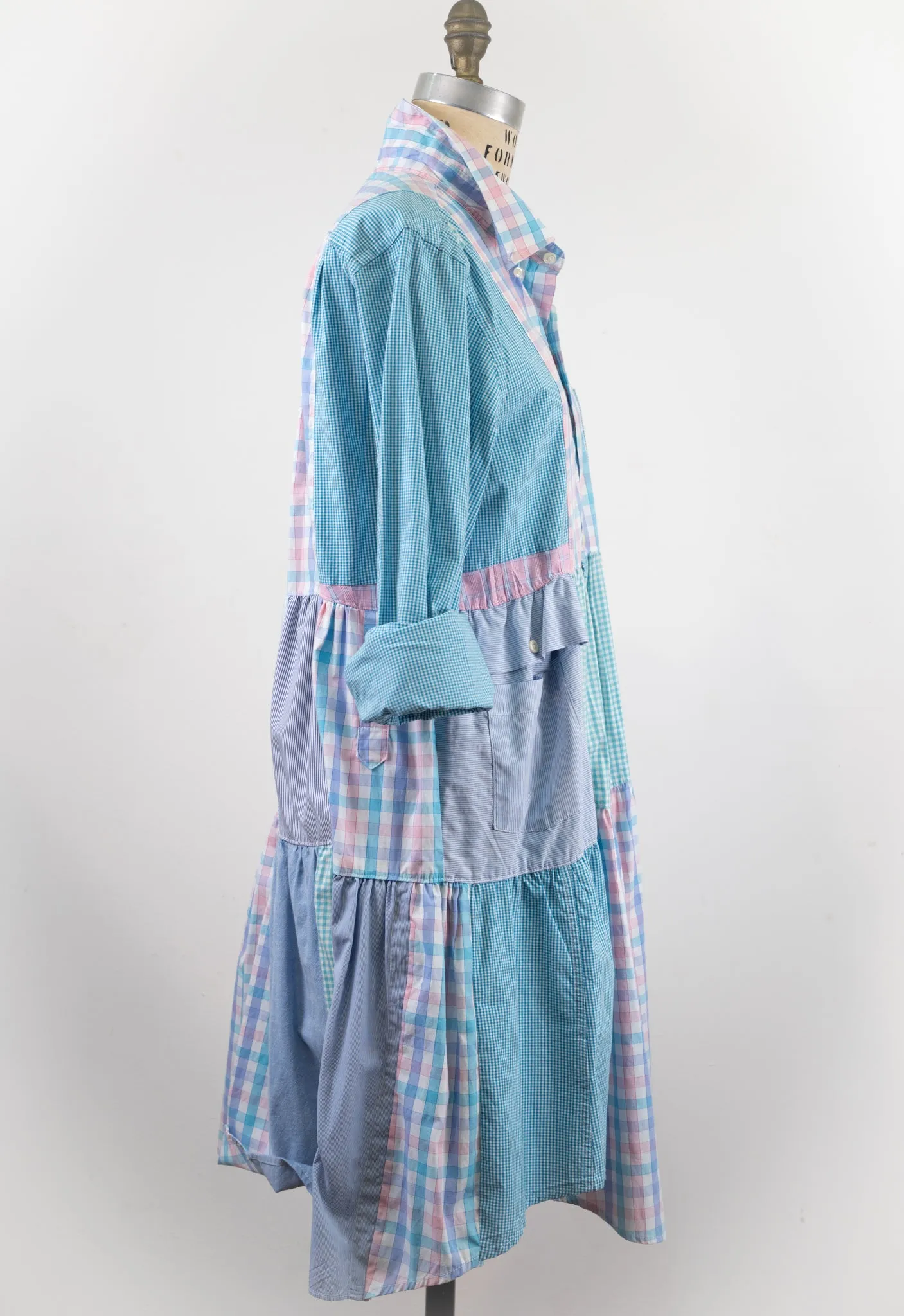 Montclair Upcycled Shirt Dress #022