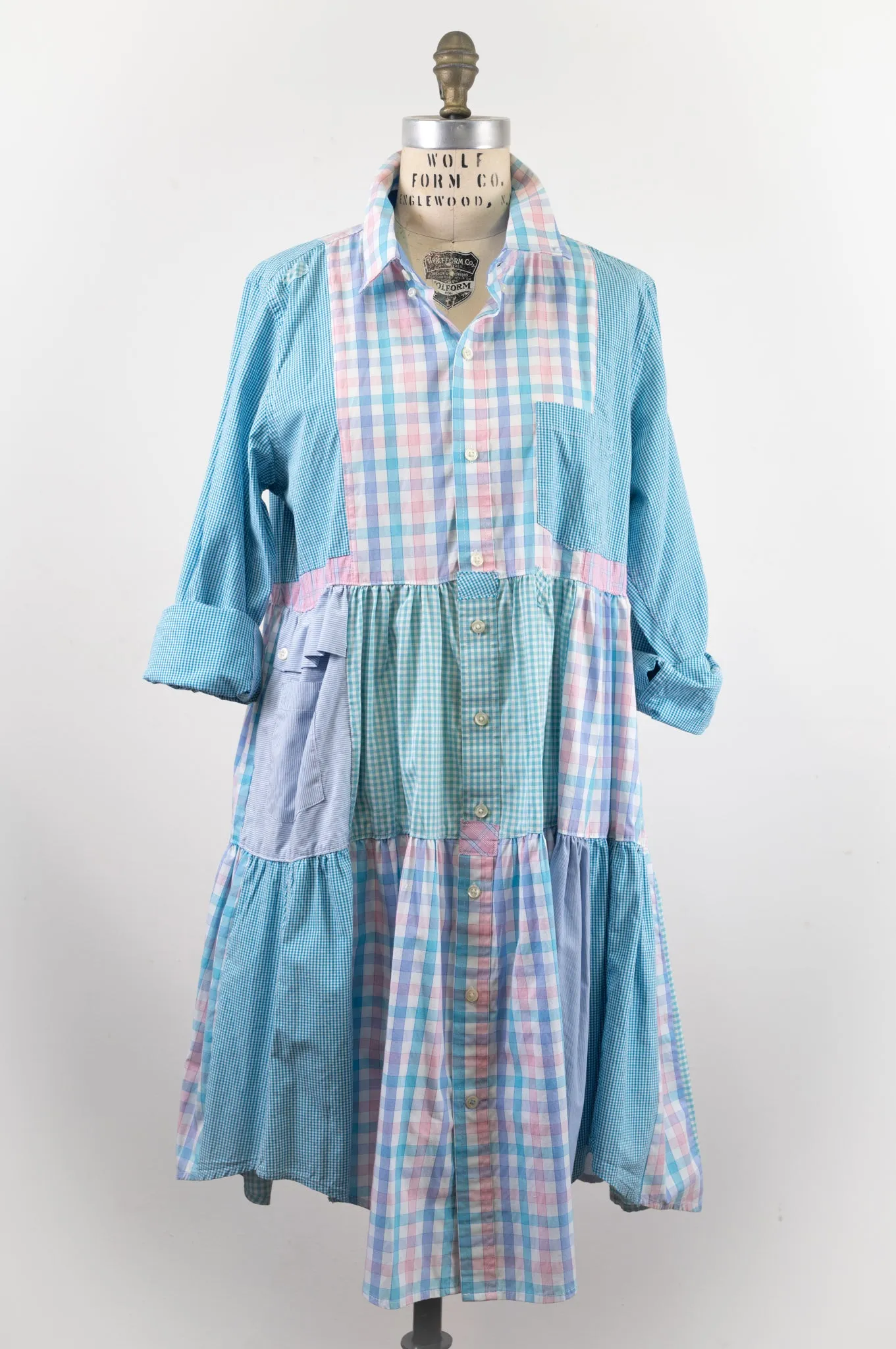 Montclair Upcycled Shirt Dress #022