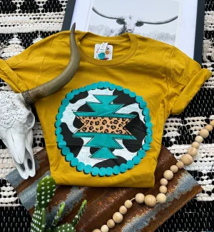 Mustard Western Trio Graphic