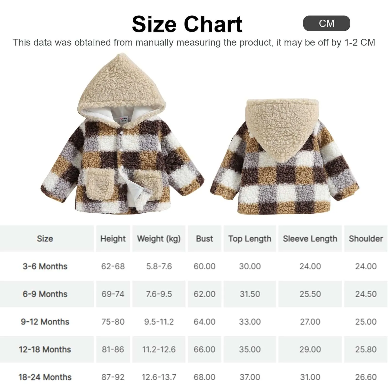 OleOle Newborn Baby Boys Hooded Winter Sweater Coat (3m - 2yrs)