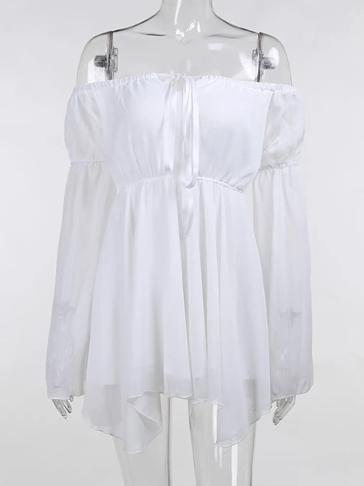 One-shoulder Irregular Dress Suit Short Skirt