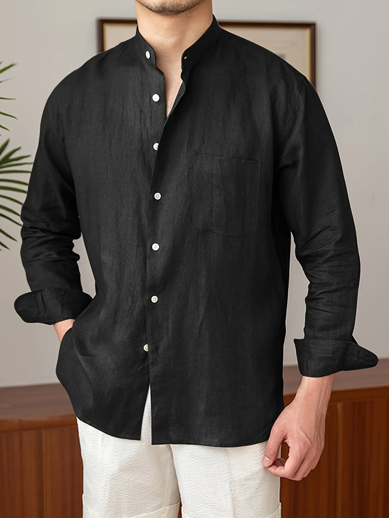 OSCARIN | Solid Linen Shirt