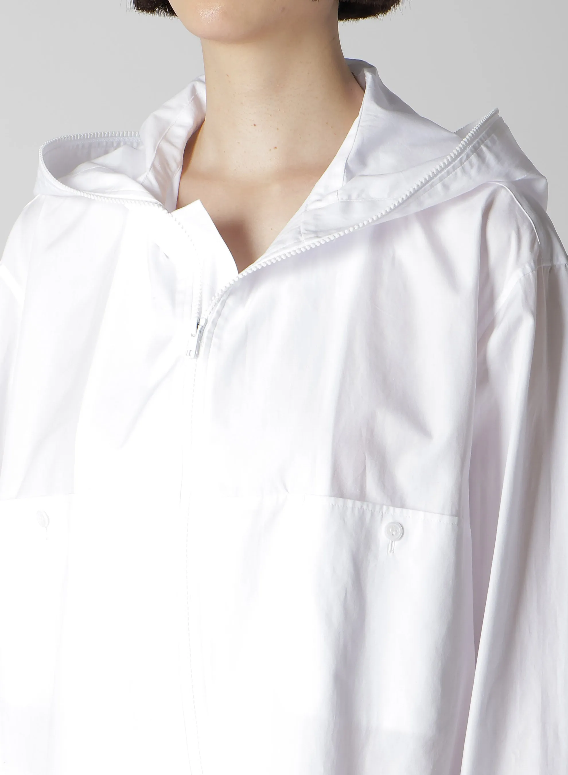 P100/2 BROAD ZIP UP HOODIE SHIRT