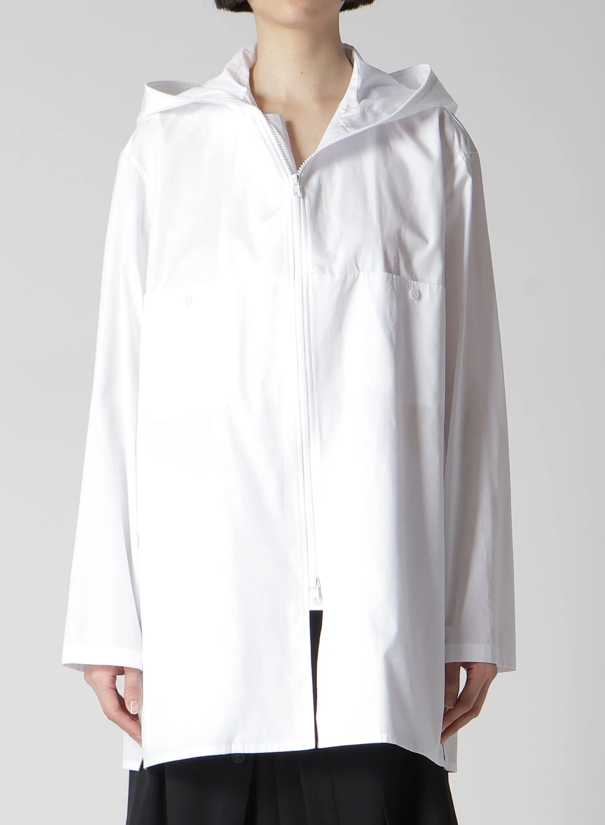 P100/2 BROAD ZIP UP HOODIE SHIRT