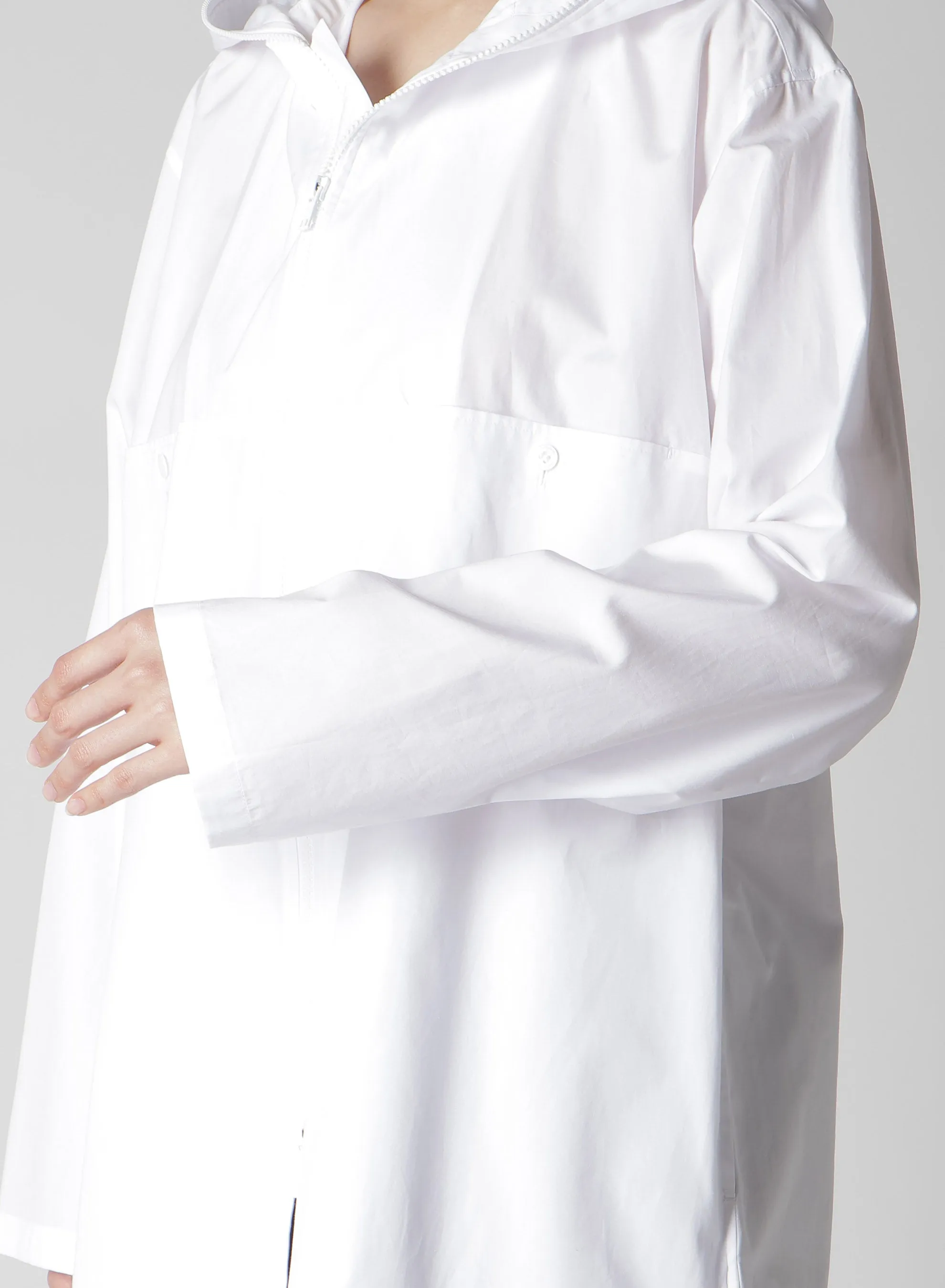 P100/2 BROAD ZIP UP HOODIE SHIRT