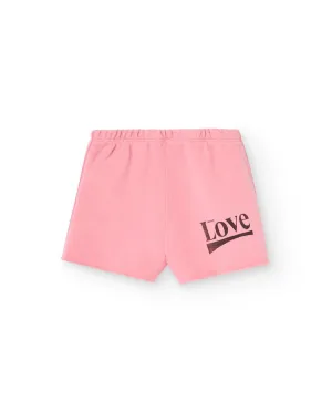 Pink Love Turtledove short Sweatpants