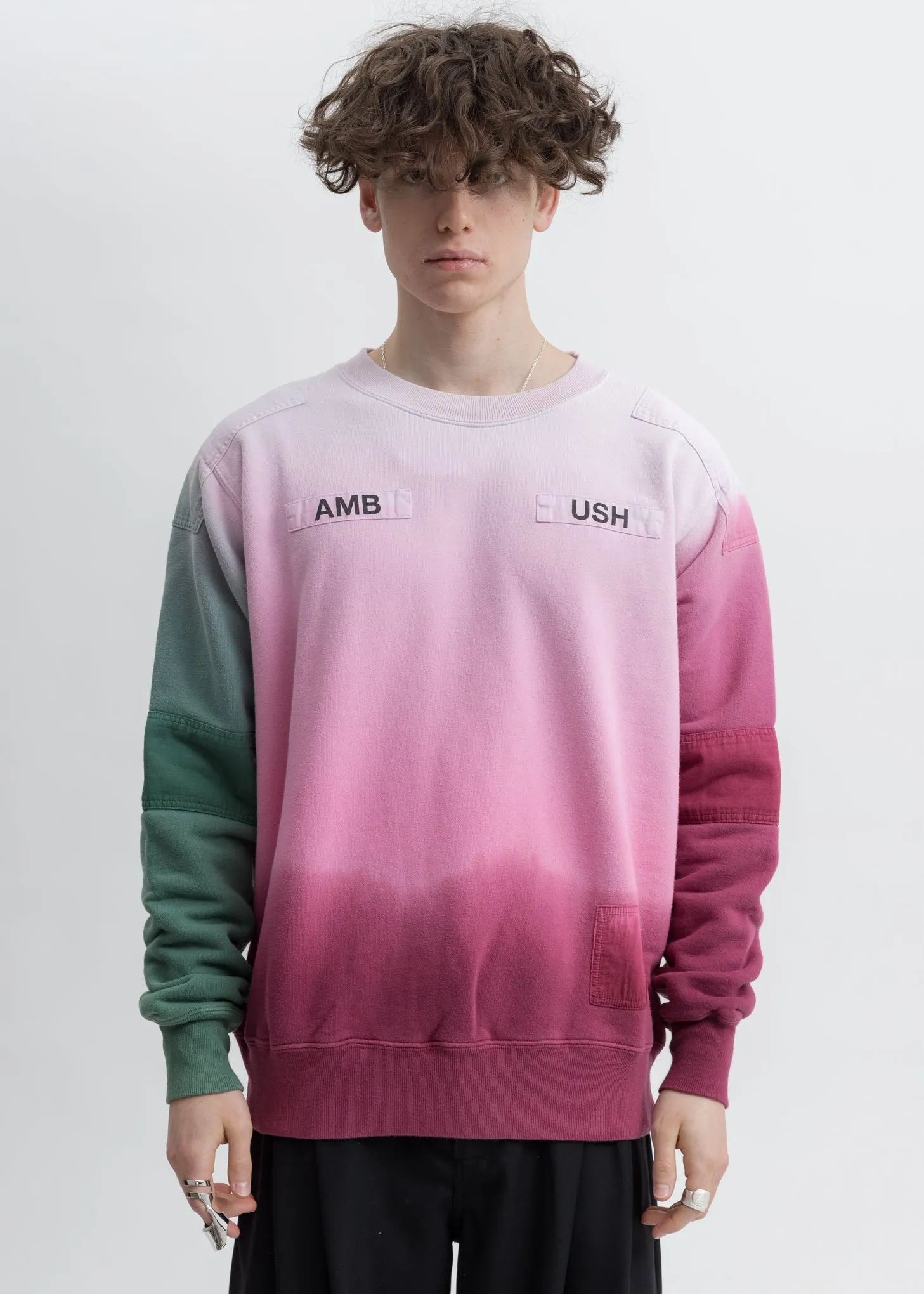 Pink Multicolor New Patchwork Sweatshirt