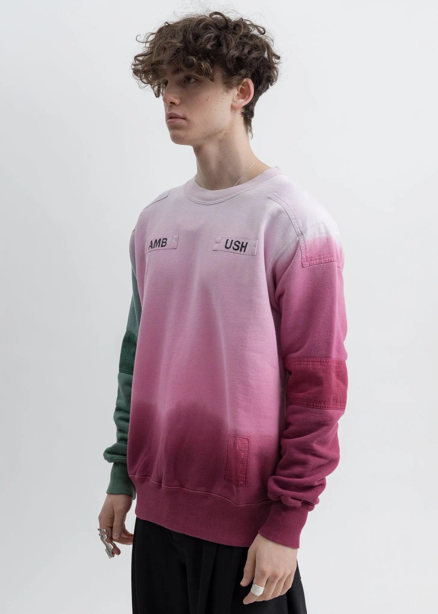 Pink Multicolor New Patchwork Sweatshirt