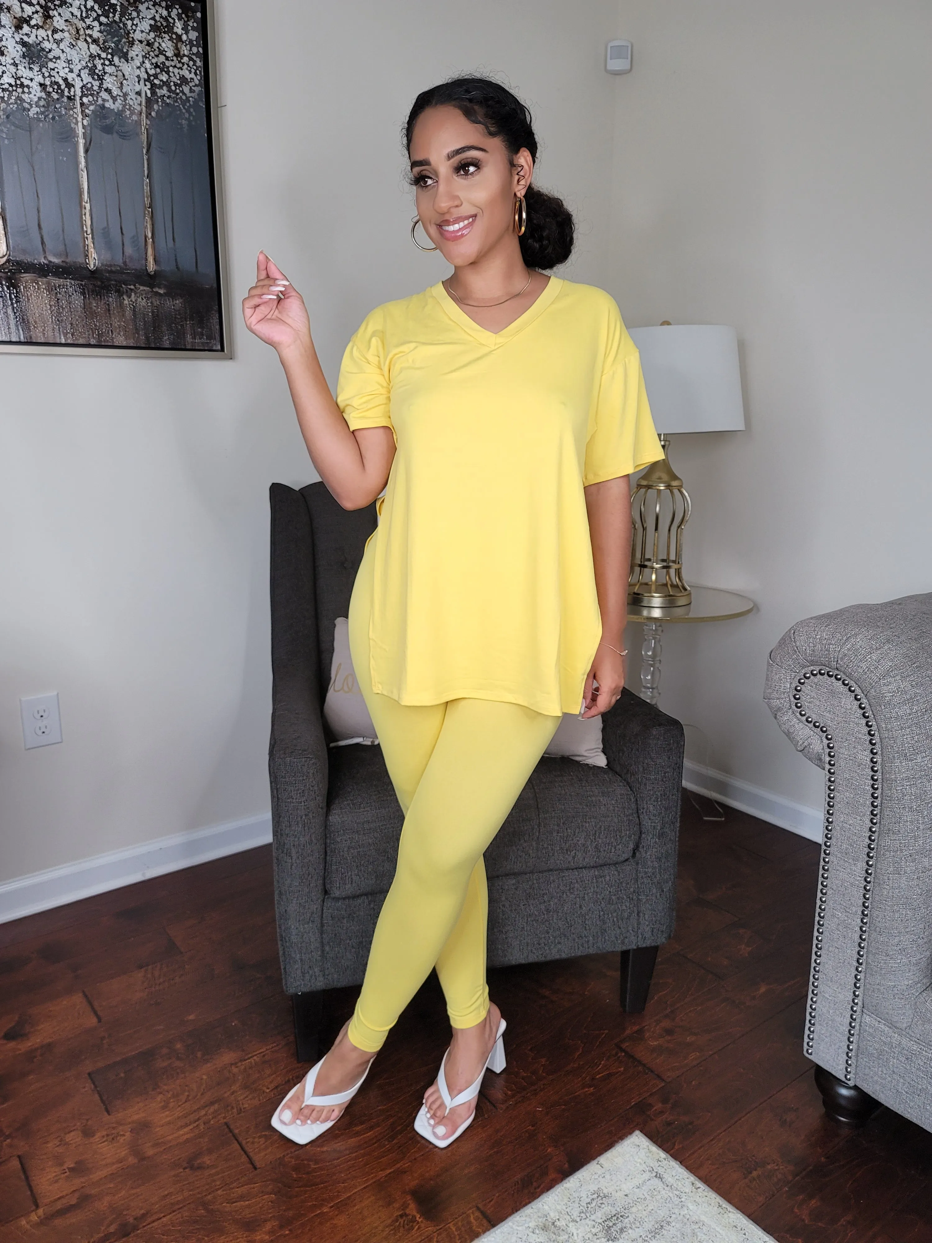 Relax II | Yellow Lightweight Lounge Wear Set