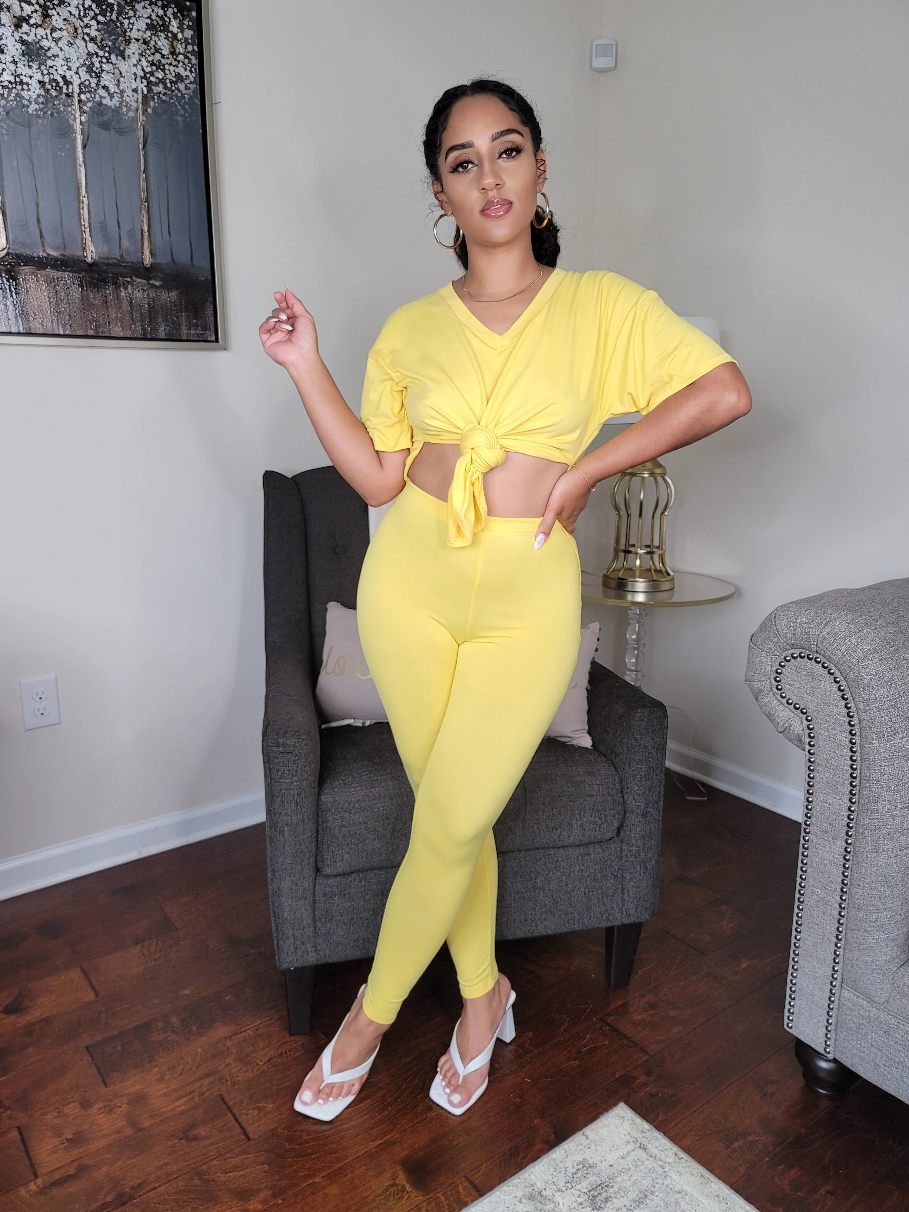 Relax II | Yellow Lightweight Lounge Wear Set