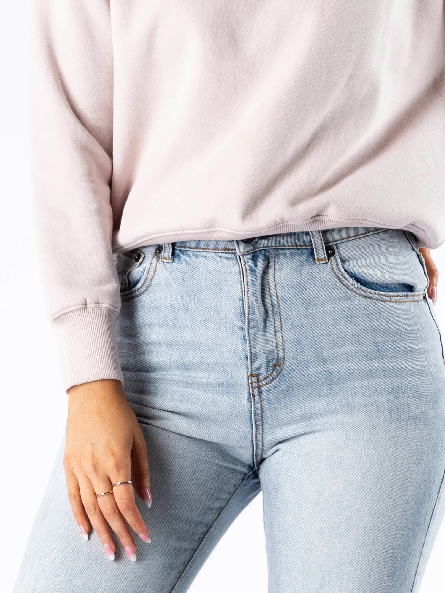 Rusty Essentials Crew Neck Fleece - Hushed Violet