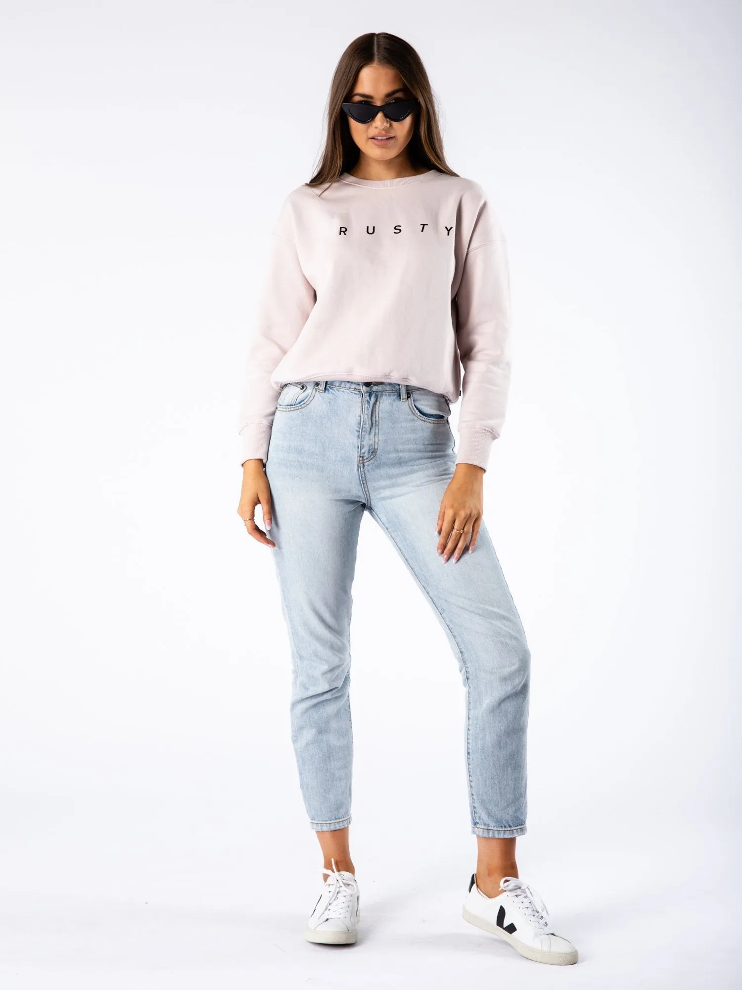 Rusty Essentials Crew Neck Fleece - Hushed Violet