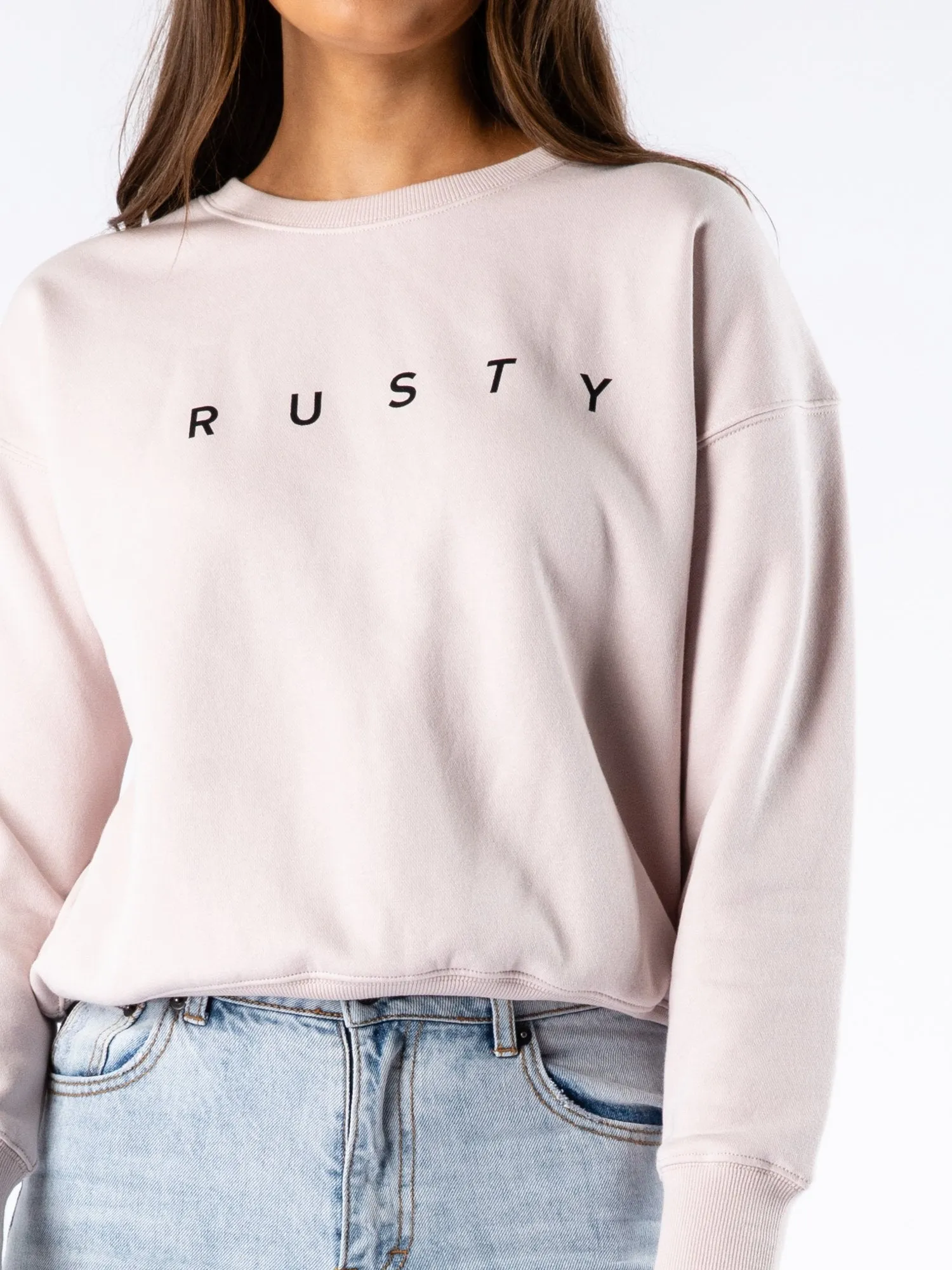 Rusty Essentials Crew Neck Fleece - Hushed Violet