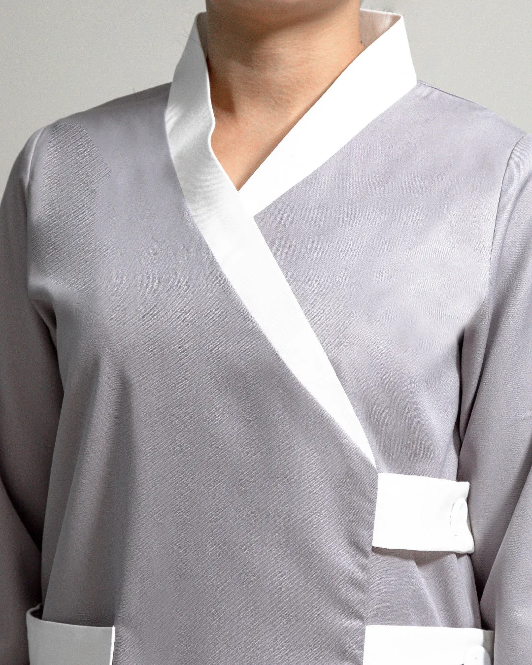 Simple Chic | Double Belt | Light Grey.Offwhite
