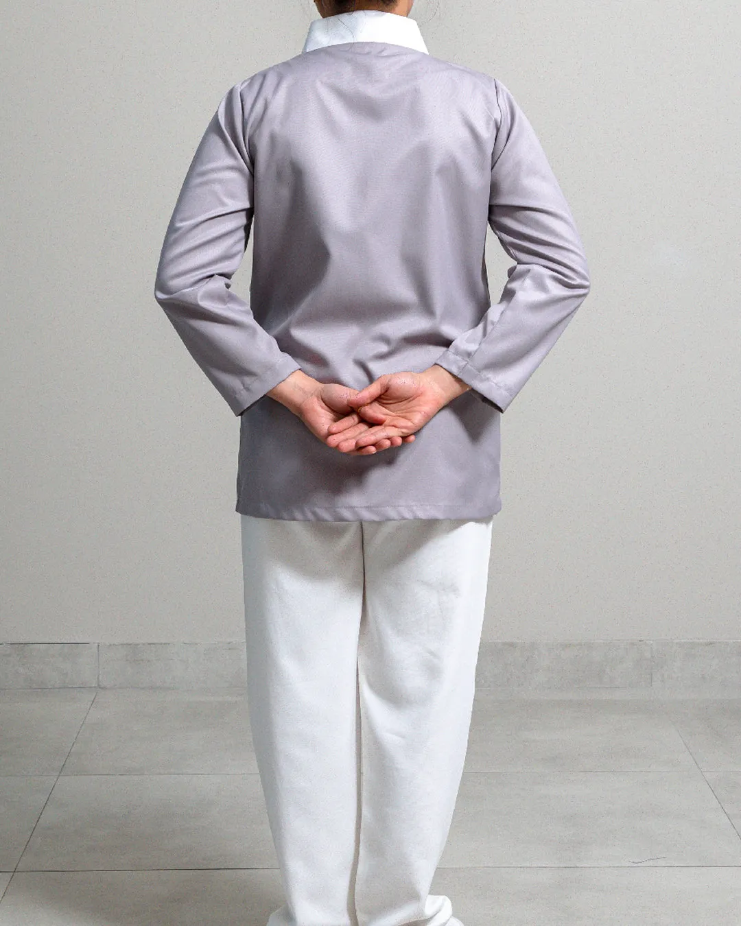 Simple Chic | Double Belt | Light Grey.Offwhite