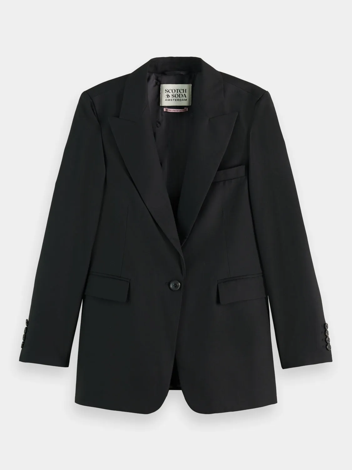 Single-breasted fitted blazer