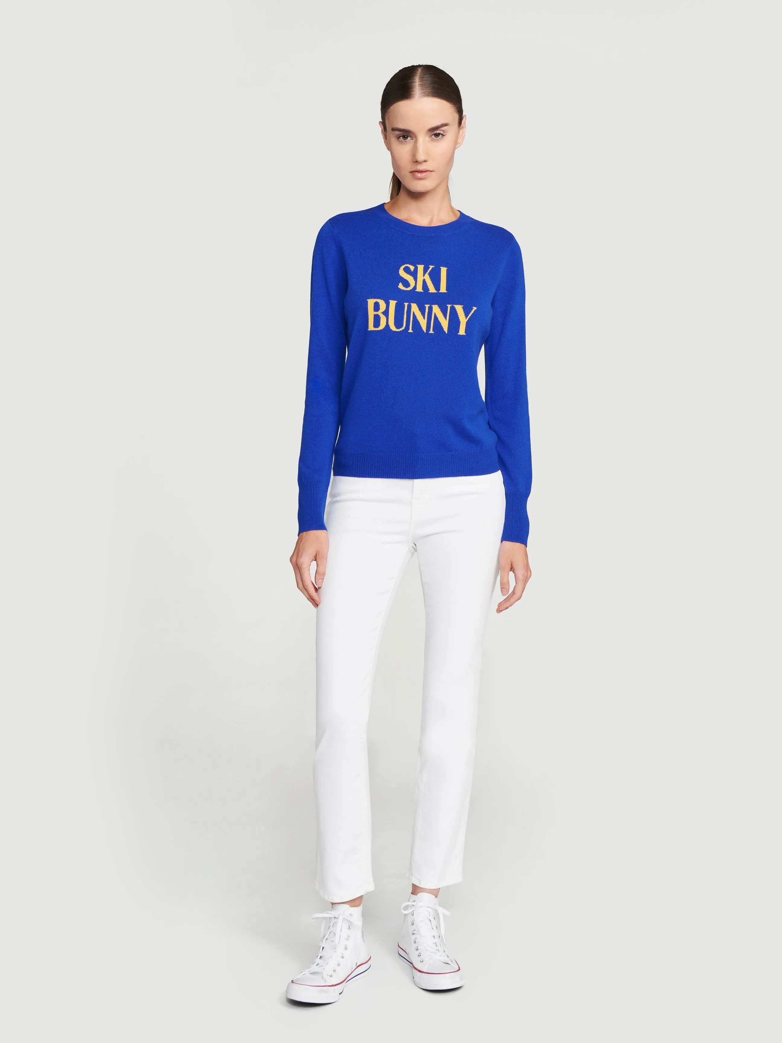 Ski Bunny Sweater -- Bright Blue Multi