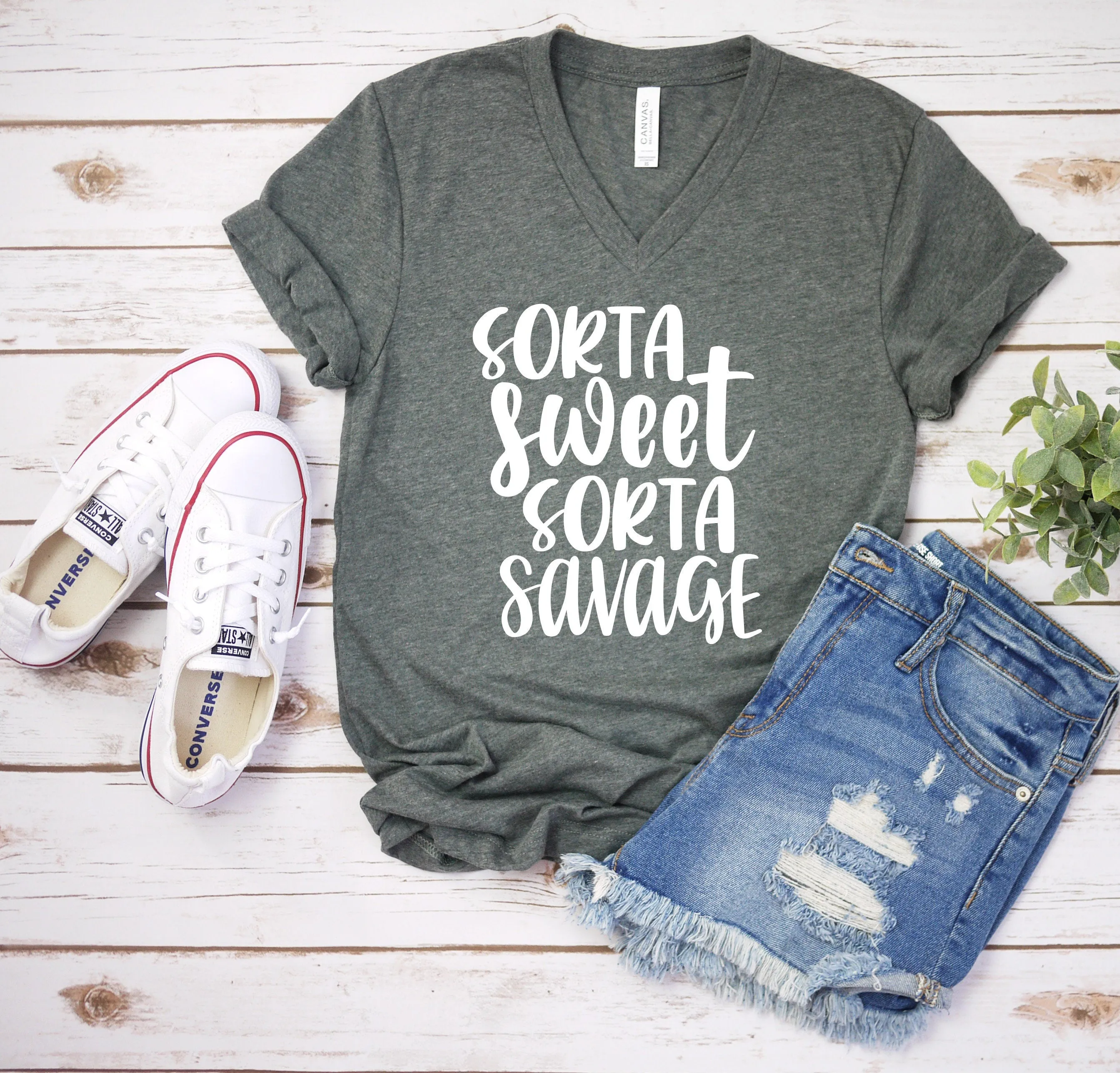Sorta Sweet Sorta Savage T Shirt - Funny Sarcastic T Shirt - Humor Shirt - Sort of Sweet and Savage