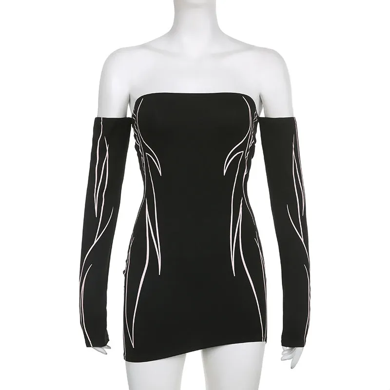 Sultry Single-Shoulder Asymmetrical Backless Strapless Dress