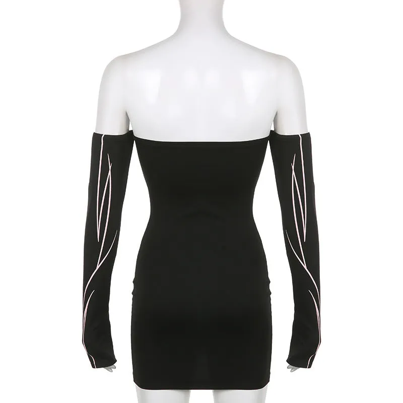 Sultry Single-Shoulder Asymmetrical Backless Strapless Dress
