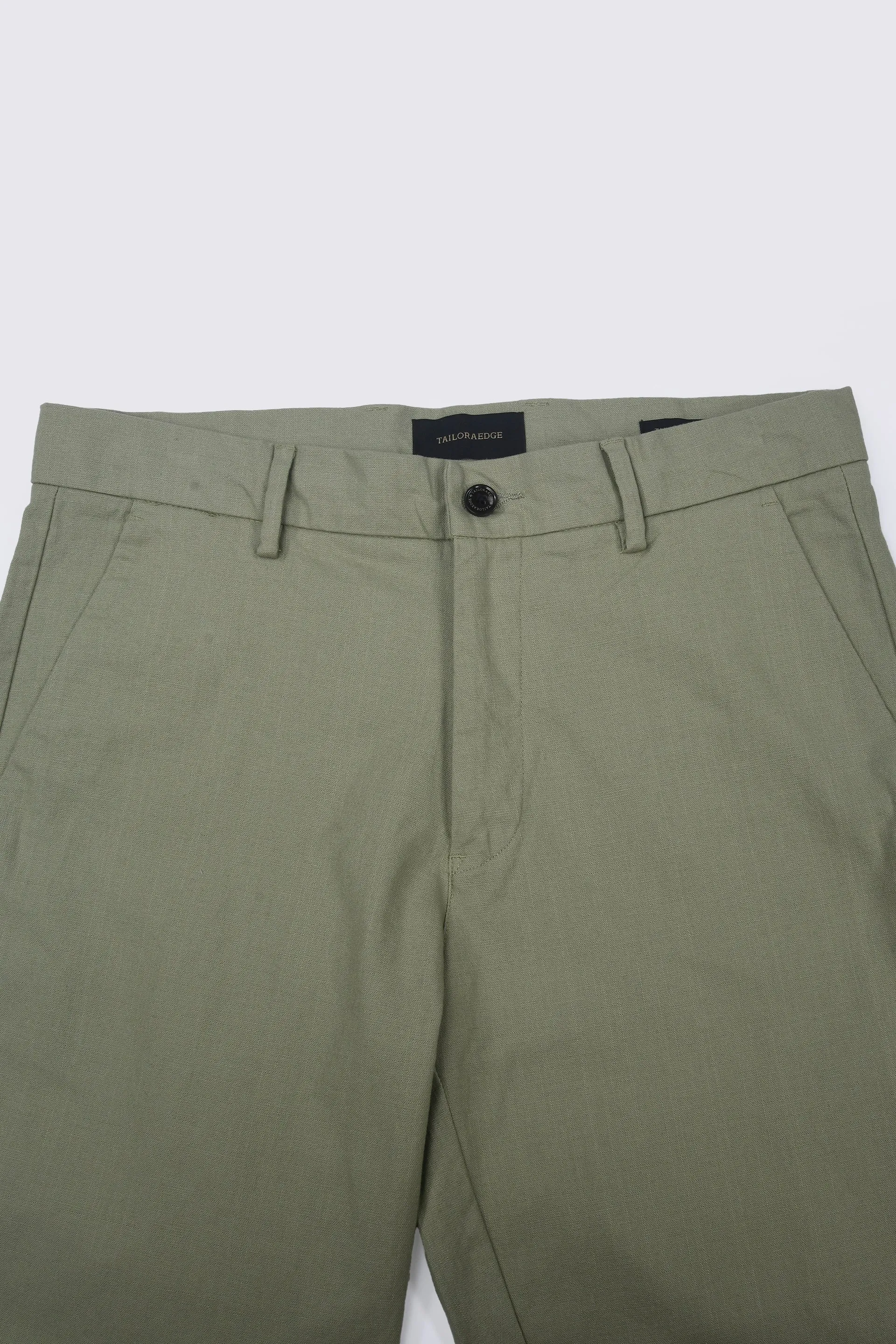 TIMELESS COTTON CHINOS- LINEN FEELS IN PISTACHIO