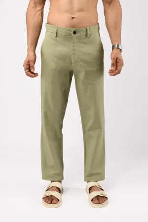 TIMELESS COTTON CHINOS- LINEN FEELS IN PISTACHIO