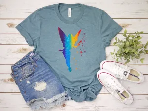 Tinkerbell Adult T Shirt- Disney Characters- Peter Pan - Pixie Dust