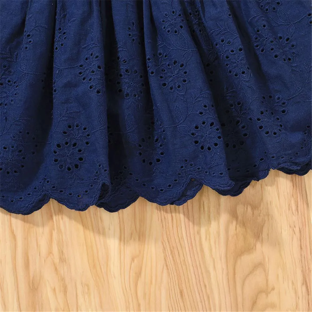 Toddler Girls Solid Ruffled Sleeveless Dresses trendy baby clothes wholesale