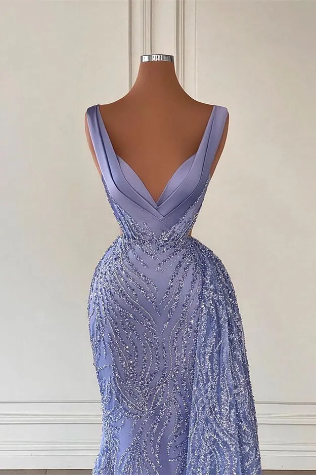 Trendy Floor Length Sleeveless Mermaid Satin Prom Dress