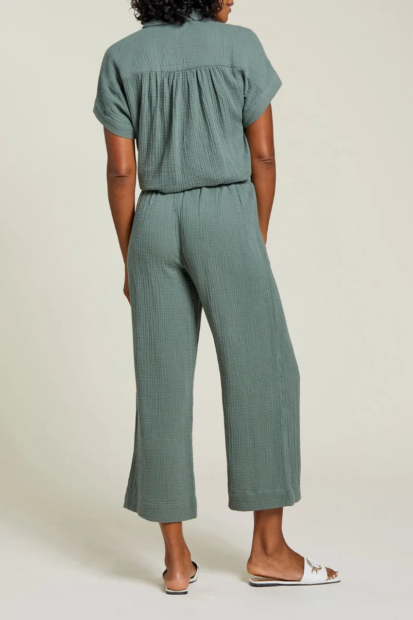 Tribal Wide Leg Pant With Drawstring