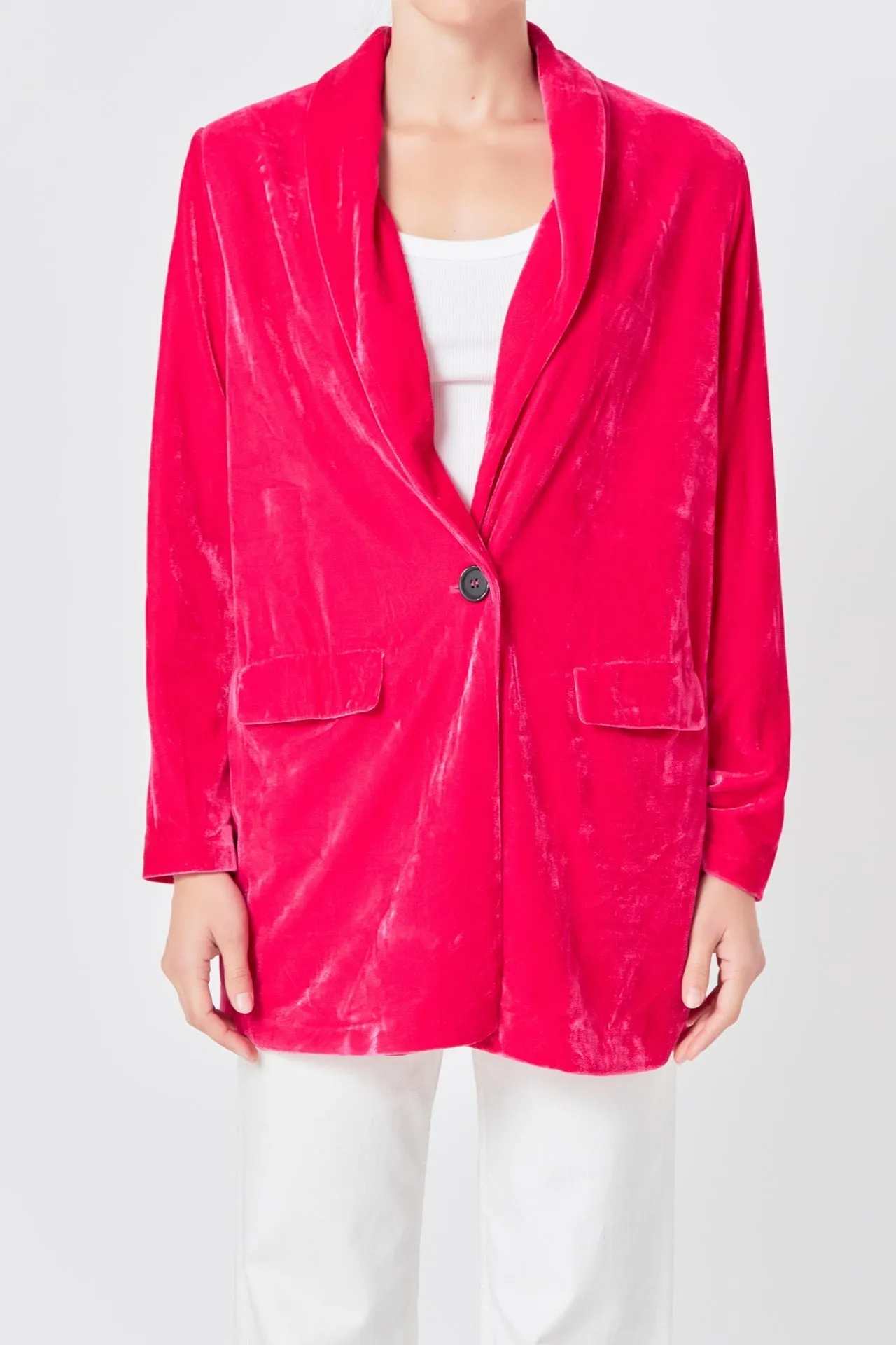 Velvet Loose Fit Blazer