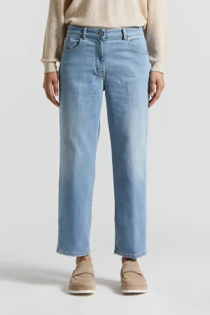 Washed cotton comfort denim